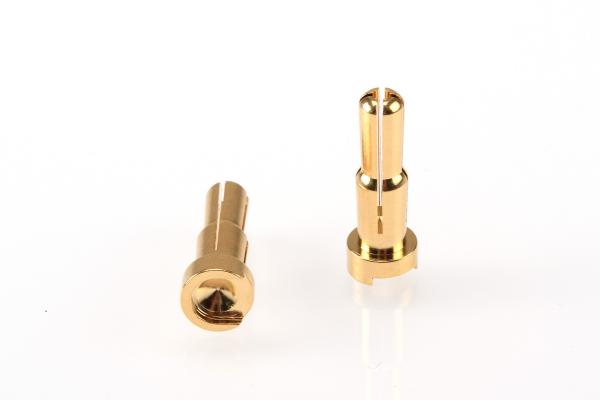 RUDDOG 4/5mm Dual Bullet Gold Plug Male (2pcs)