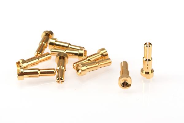 RUDDOG 4/5mm Dual Bullet Gold Plug Male (10pcs)