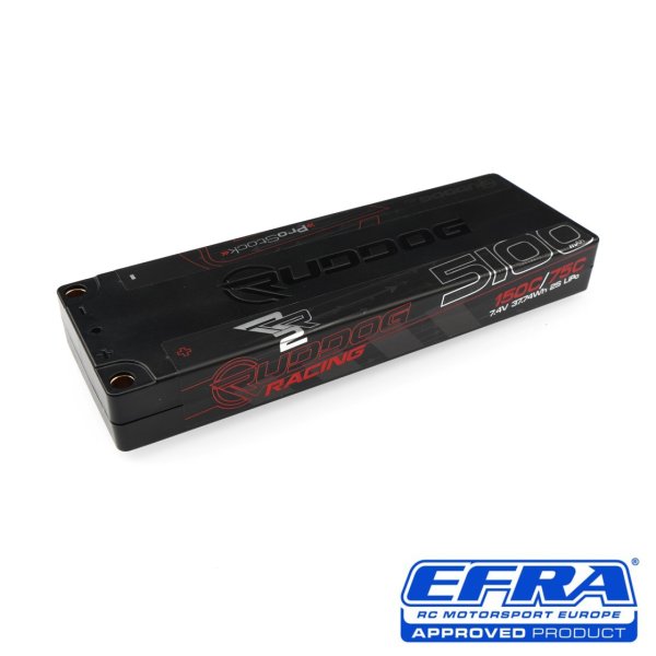 RUDDOG Racing RR2 ProStock 5100mAh 150C/75C 7.4V 17.5mm-LCG Stick Pack LiPo Battery