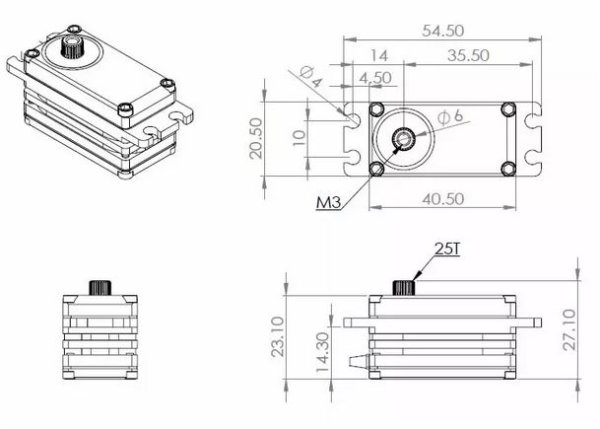 HBL599SL HV Digital Servo brushless X6 Serie