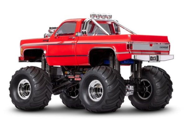 TRAXXAS TRX-4MT Chevy K10 4x4 rot 1/18 Monster-Truck RTR Brushed, mit Akku und USB Ladegerät
