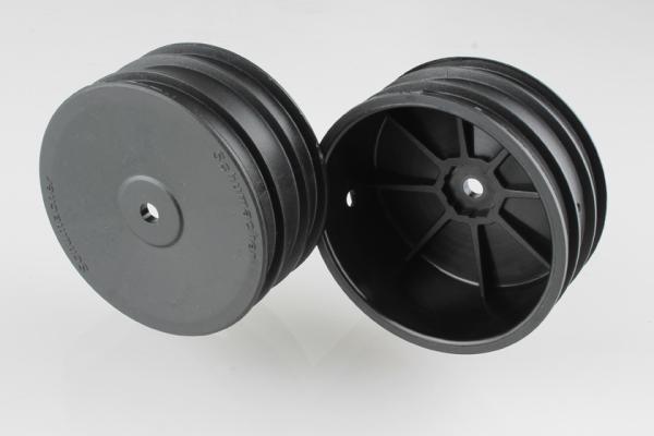 1:10 Felgen Offroad Front 4WD Flexlite - 12mm Sechskant - schwarz (2)