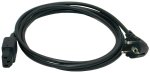 Zuleitung - Anschlussleitung mit gewinkeltem Schukostecker 2 m schwarz